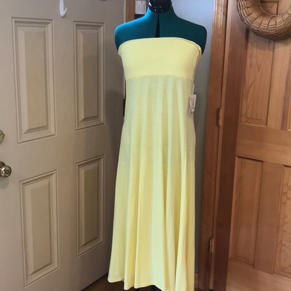 NWT Lularoe heathered lemon maxi dress size medium